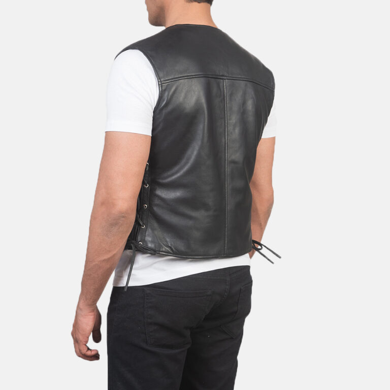 Mens Brandon Black Leather Vest_3749-8-1614233387814